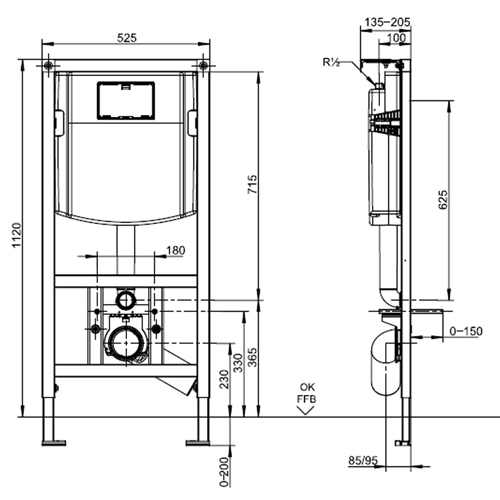 ����������� ��� ������� Villeroy&Boch ViConnect h112 9224 6100 (92246100)