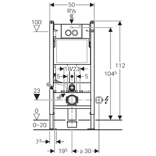 ����������� ��� ������� GEBERIT ���������� Duofix UP100 (������� Delta, �����) 458.122.11.1