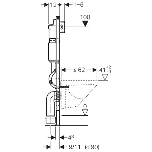 ����������� ��� ������� GEBERIT ���������� Duofix UP100 (������� Delta, �����) 458.122.11.1