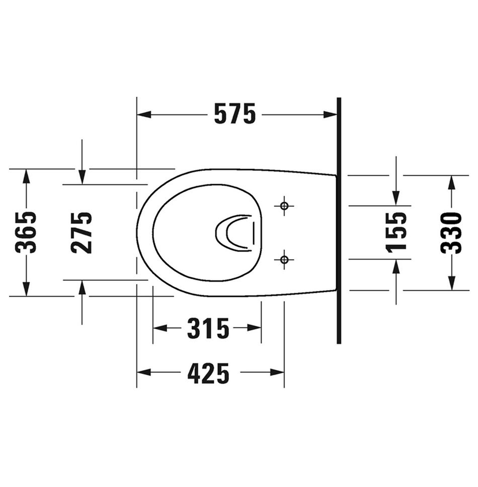 ��� Duravit Set Architec Rimless 45720900A1: ������ ��������� Architec Rimless 2572090000 + ������-������� Architec SoftClose 0069690000