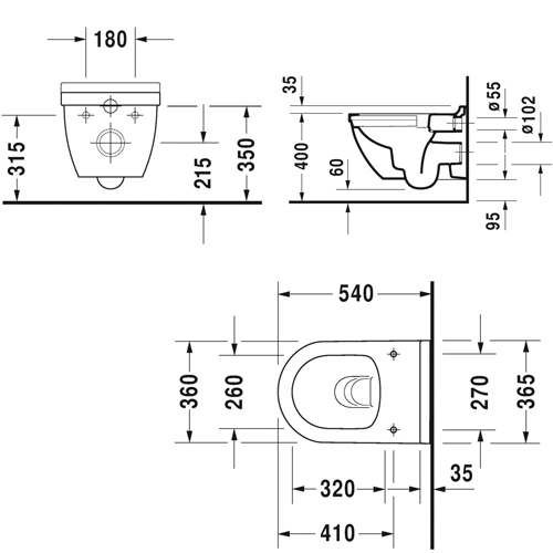 ������ ��������� Duravit Starck 3 Rimless (� ������� SoftClose) 45270900A1