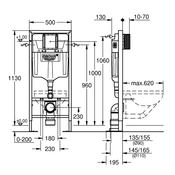 ����������� ��� ������� Grohe Rapid SL 38584001