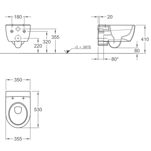 ������ ��������� Geberit iCon Rimfree 204060