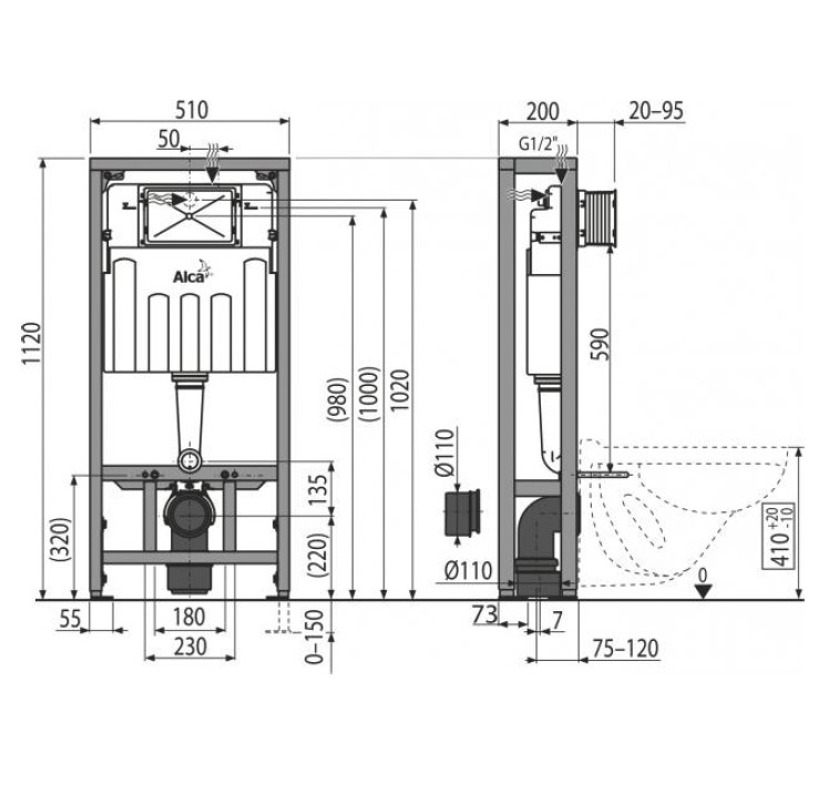 ����������� ��� �������� AlcaPlast Solomodul AM116/1120