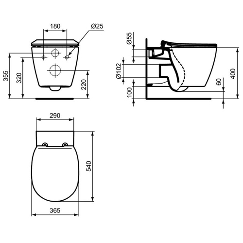 ������ ��������� Ideal Standard Connect Aquablade E047901