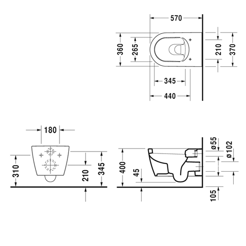������ ��������� Duravit ME by Starck 2528090000