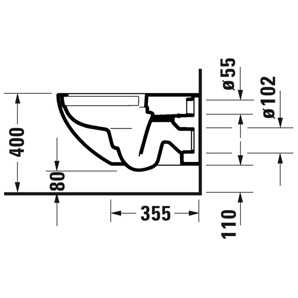 ��� Duravit Set Architec Rimless 45720900A1: ������ ��������� Architec Rimless 2572090000 + ������-������� Architec SoftClose 0069690000