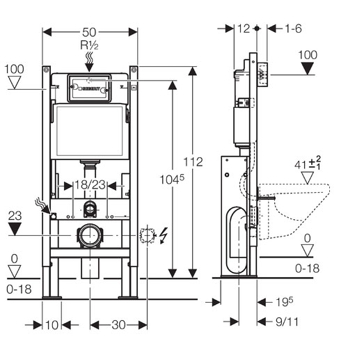 ����������� ��� ������� GEBERIT Duofix UP100 457.570.00.1