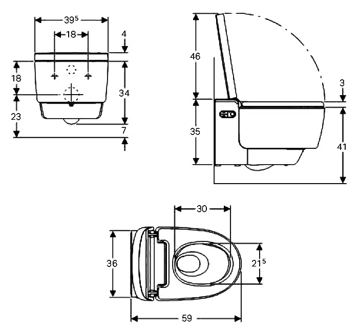 ��������� ������-���� GEBERIT AquaClean Mera Comfort 146.214.11.1 (�����)